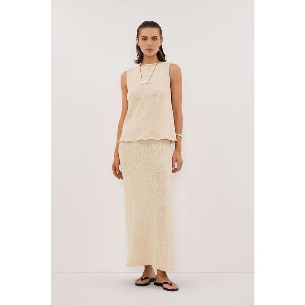 Dissh Dina Natural Sleeveless Knit Top Size XS